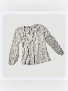 A New Day Black and White Blouse, Size Large